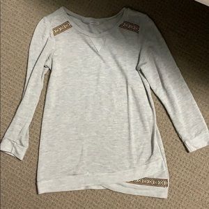Girls size 14 gray long sleeve top